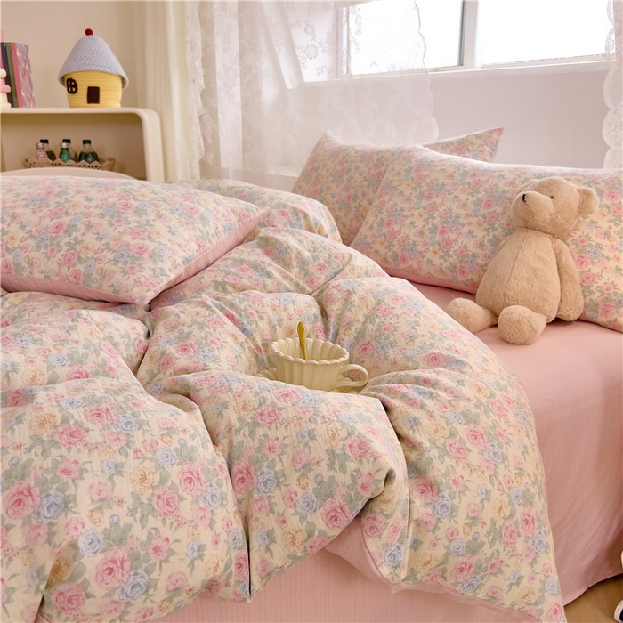 91家纺网 家纺一手货源 找家纺 （总）优品阁 2025新款云感皱皱纱四件套