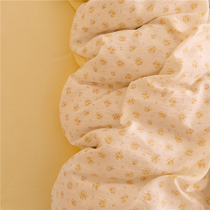 91家纺网 家纺一手货源 找家纺 优品阁 2025新款云感皱皱纱四件套 小晴天