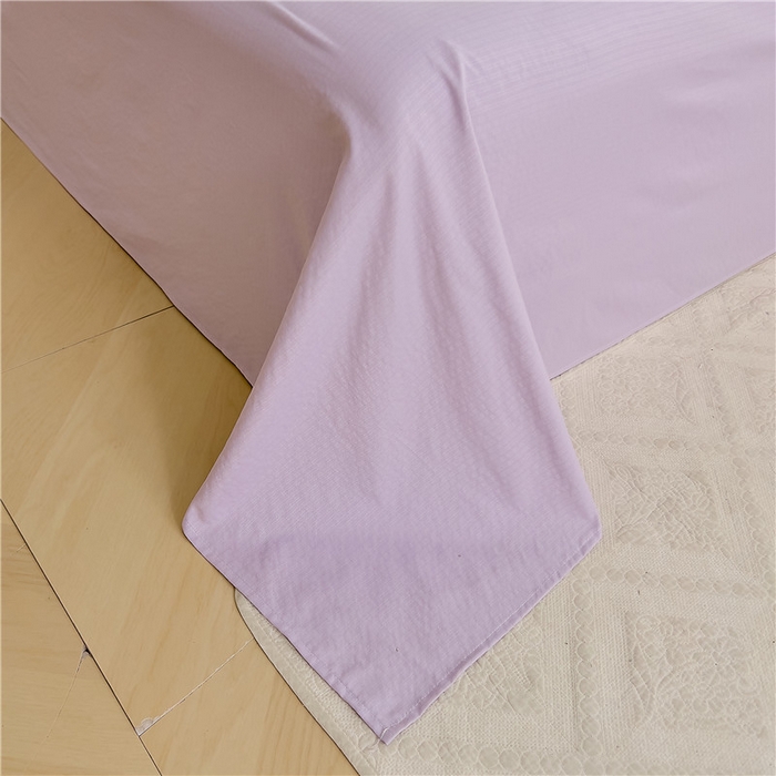 91家纺网 家纺一手货源 找家纺 优品阁 2025新款云感皱皱纱四件套 薰衣草