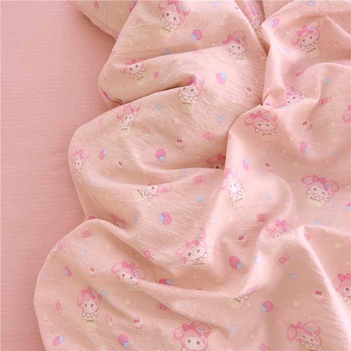 91家纺网 家纺一手货源 找家纺 优品阁 2025新款云感皱皱纱四件套 小美冰激凌