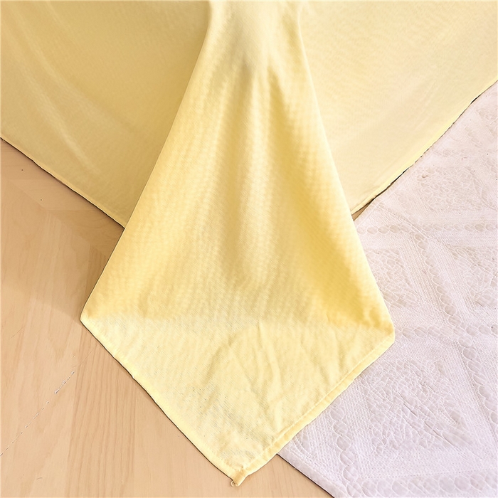 91家纺网 家纺一手货源 找家纺 优品阁 2025新款云感皱皱纱四件套 奶油派