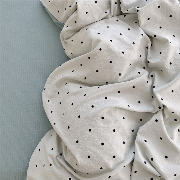 91家纺网 家纺一手货源 找家纺 优品阁 2025新款云感皱皱纱四件套 抹茶波波