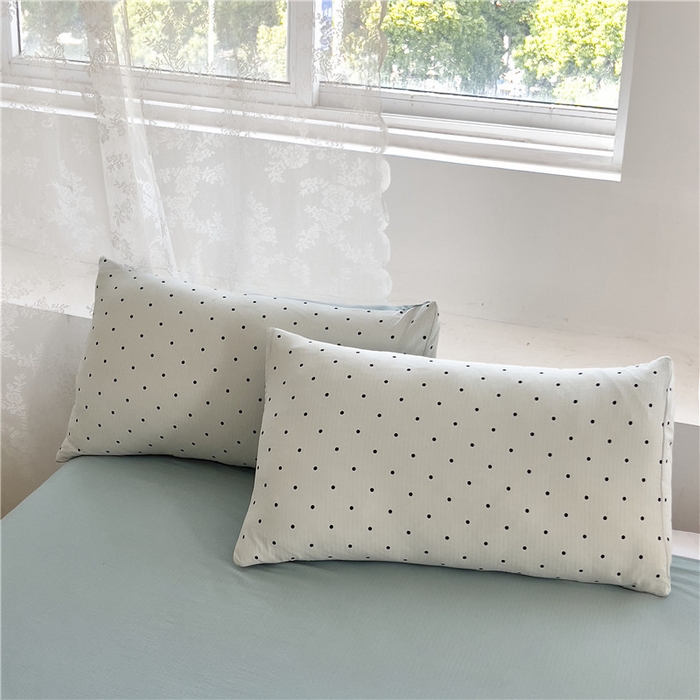 91家纺网 家纺一手货源 找家纺 优品阁 2025新款云感皱皱纱四件套 抹茶波波