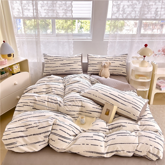 91家纺网 家纺一手货源 找家纺 优品阁 2025新款云感皱皱纱四件套 凯伦