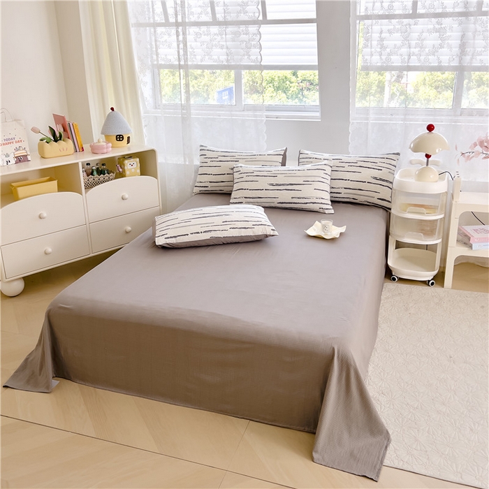 91家纺网 家纺一手货源 找家纺 优品阁 2025新款云感皱皱纱四件套 凯伦