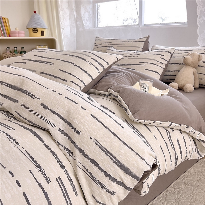 91家纺网 家纺一手货源 找家纺 优品阁 2025新款云感皱皱纱四件套 凯伦