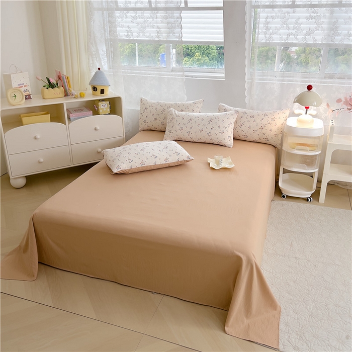 91家纺网 家纺一手货源 找家纺 优品阁 2025新款云感皱皱纱四件套 朝花夕拾