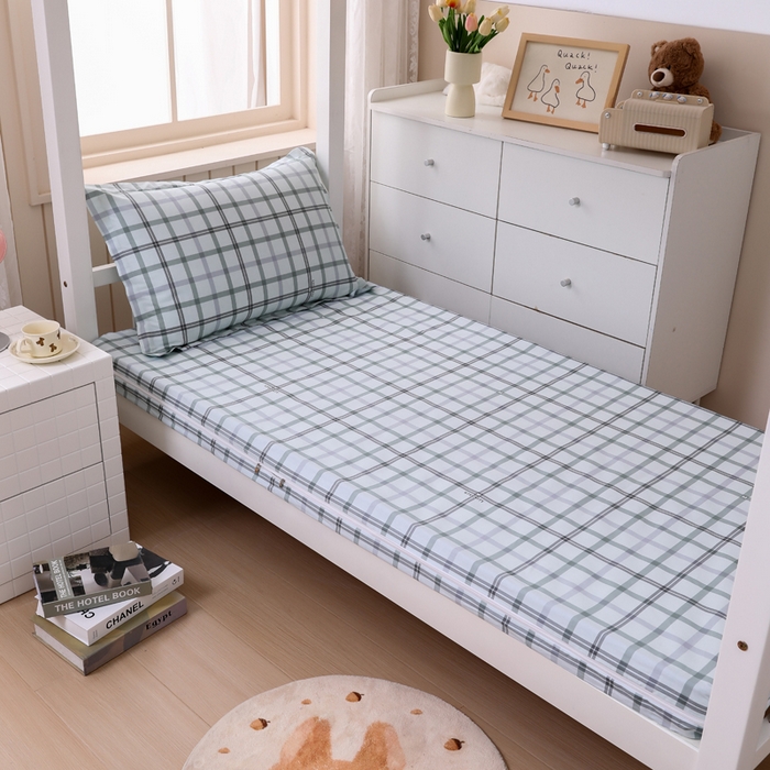 91家纺网 家纺一手货源 找家纺 （总） 凌云2025年新品全棉学生宿舍床垫套全包拉链式床笠单件纯棉床罩保护套