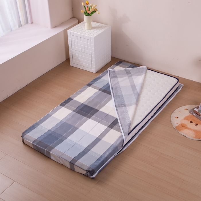 91家纺网 家纺一手货源 找家纺  凌云2025年新品全棉学生宿舍床垫套全包拉链式床笠单件纯棉床罩保护套 布莱格