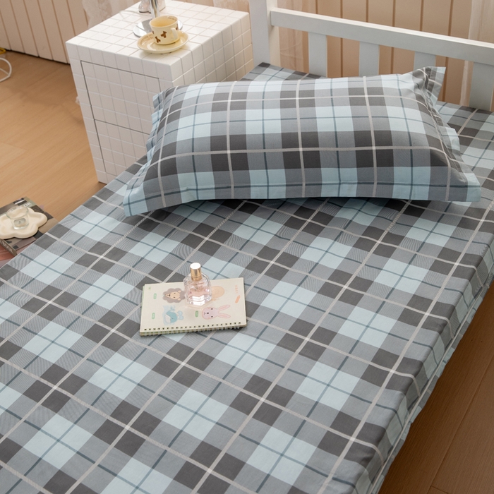 91家纺网 家纺一手货源 找家纺  凌云2025年新品全棉学生宿舍床垫套全包拉链式床笠单件纯棉床罩保护套 雅静兰