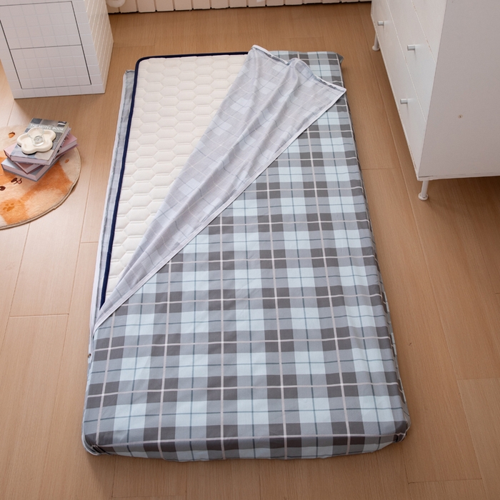 91家纺网 家纺一手货源 找家纺  凌云2025年新品全棉学生宿舍床垫套全包拉链式床笠单件纯棉床罩保护套 雅静兰