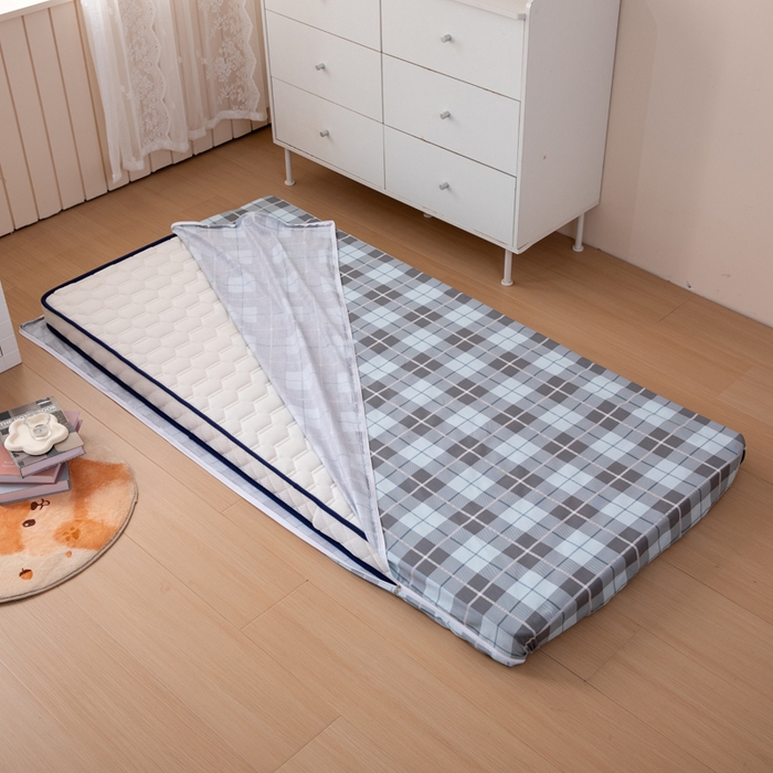 91家纺网 家纺一手货源 找家纺  凌云2025年新品全棉学生宿舍床垫套全包拉链式床笠单件纯棉床罩保护套 雅静兰