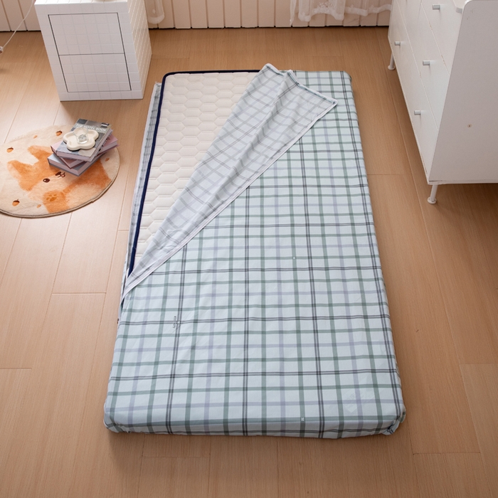 91家纺网 家纺一手货源 找家纺  凌云2025年新品全棉学生宿舍床垫套全包拉链式床笠单件纯棉床罩保护套 印象空间