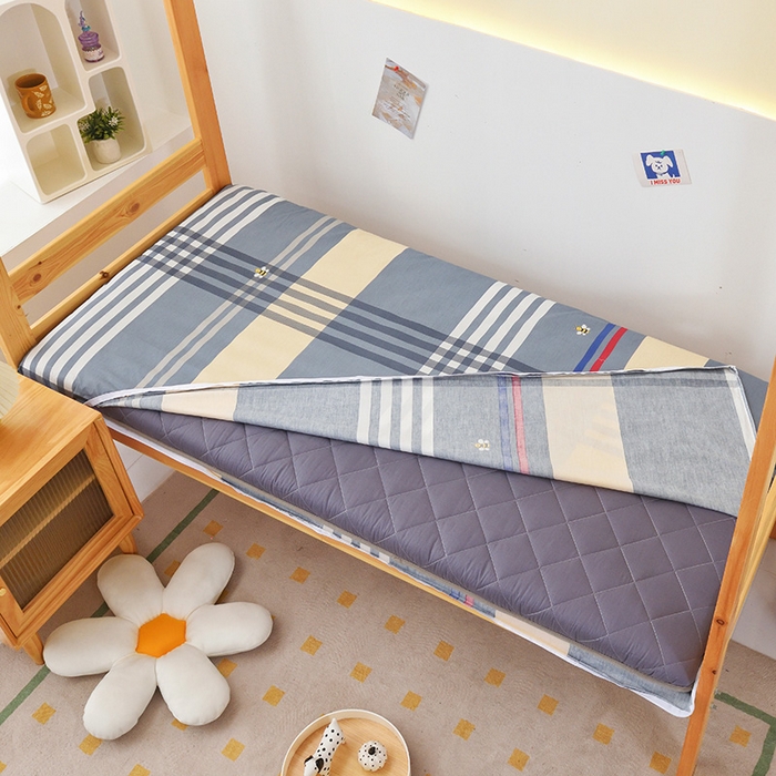 91家纺网 家纺一手货源 找家纺 （总）凌云2025年新品全棉学生宿舍床垫套全包拉链式床笠单件纯棉床罩保护套