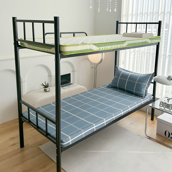 91家纺网 家纺一手货源 找家纺 凌云2025年新品全棉学生宿舍床垫套全包拉链式床笠单件纯棉床罩保护套 绅士蓝