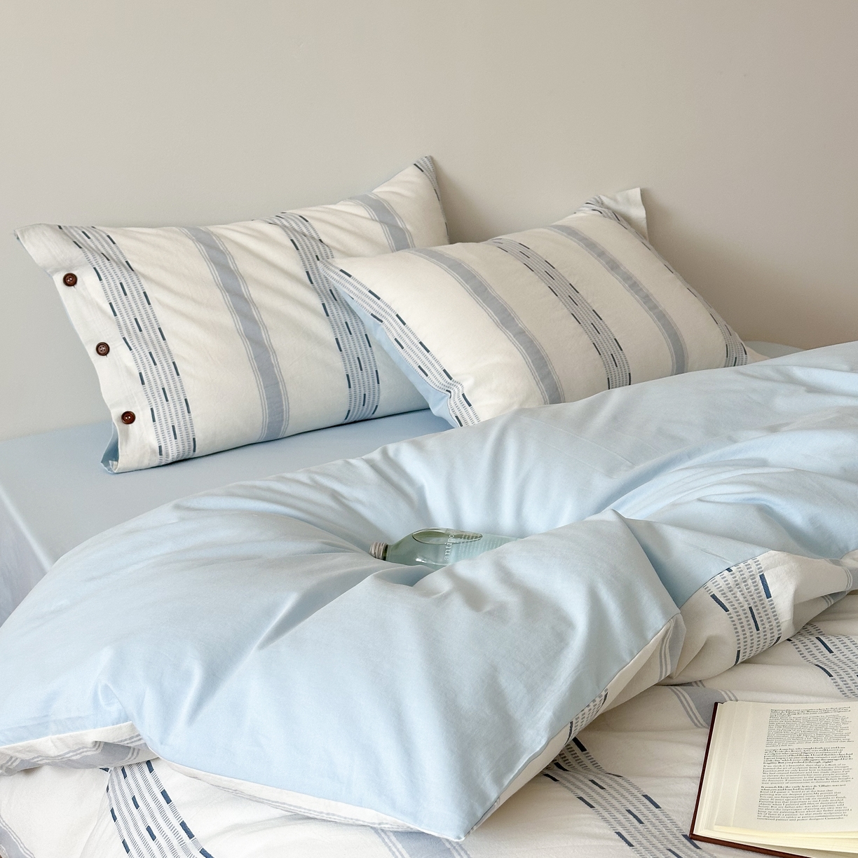 91家纺网 家纺一手货源 找家纺 （总）曼布缇 2025新款全棉色织提花水洗棉四件套套件（券后控价268/288,308起）