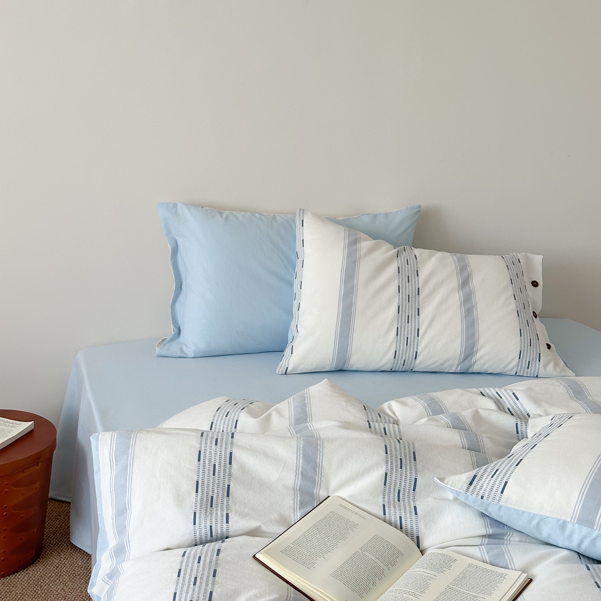 91家纺网 家纺一手货源 找家纺 （总）曼布缇 2025新款全棉色织提花水洗棉四件套套件（券后控价268/288,308起）