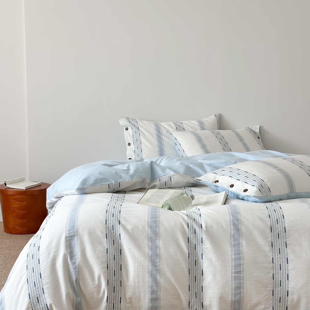 91家纺网 家纺一手货源 找家纺 （总）曼布缇 2025新款全棉色织提花水洗棉四件套套件（券后控价268/288,308起）