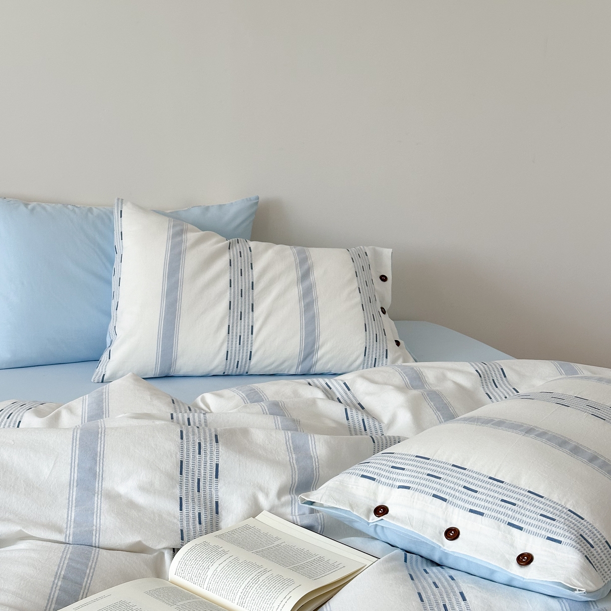 91家纺网 家纺一手货源 找家纺 （总）曼布缇 2025新款全棉色织提花水洗棉四件套套件（券后控价268/288,308起）