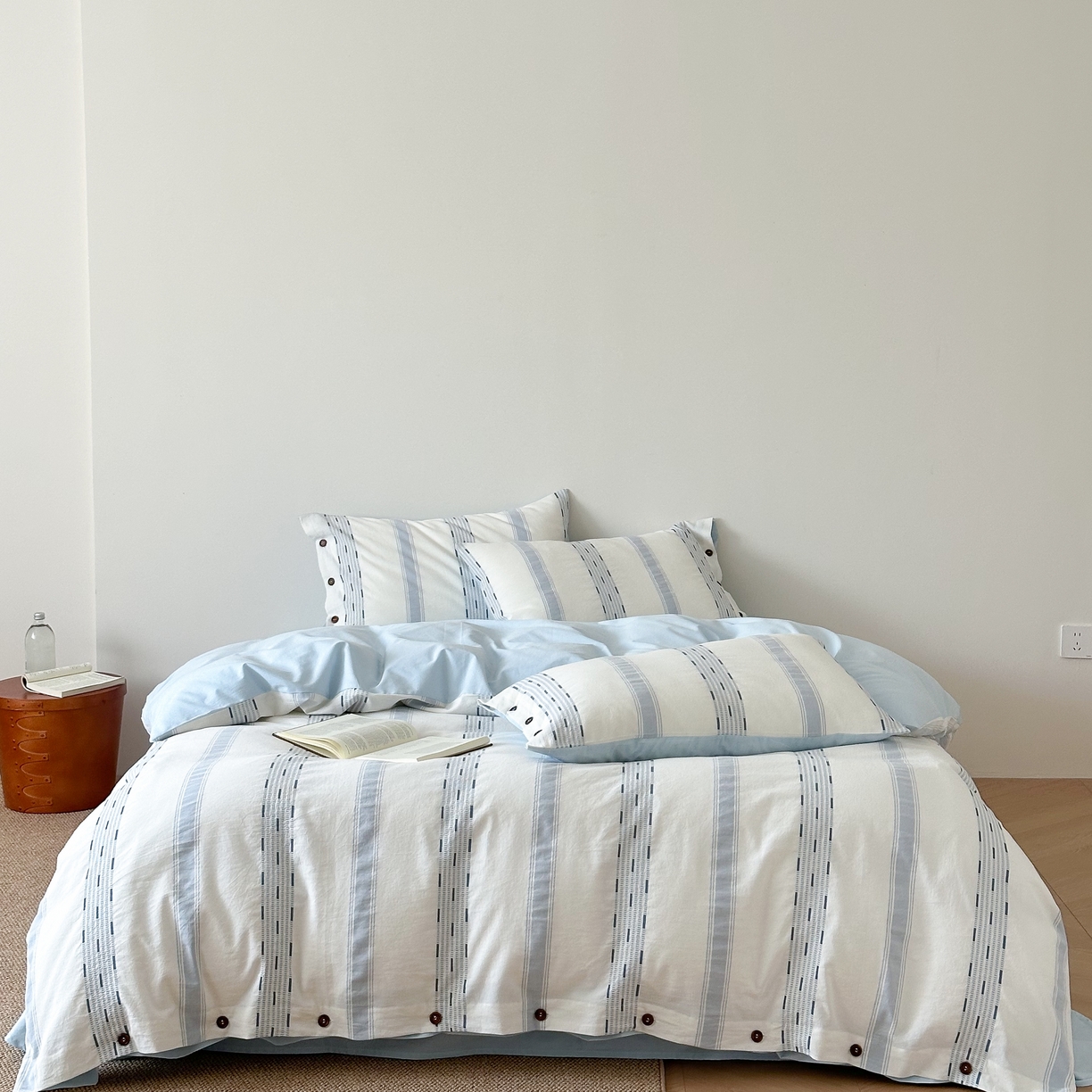 91家纺网 家纺一手货源 找家纺 （总）曼布缇 2025新款全棉色织提花水洗棉四件套套件（券后控价268/288,308起）