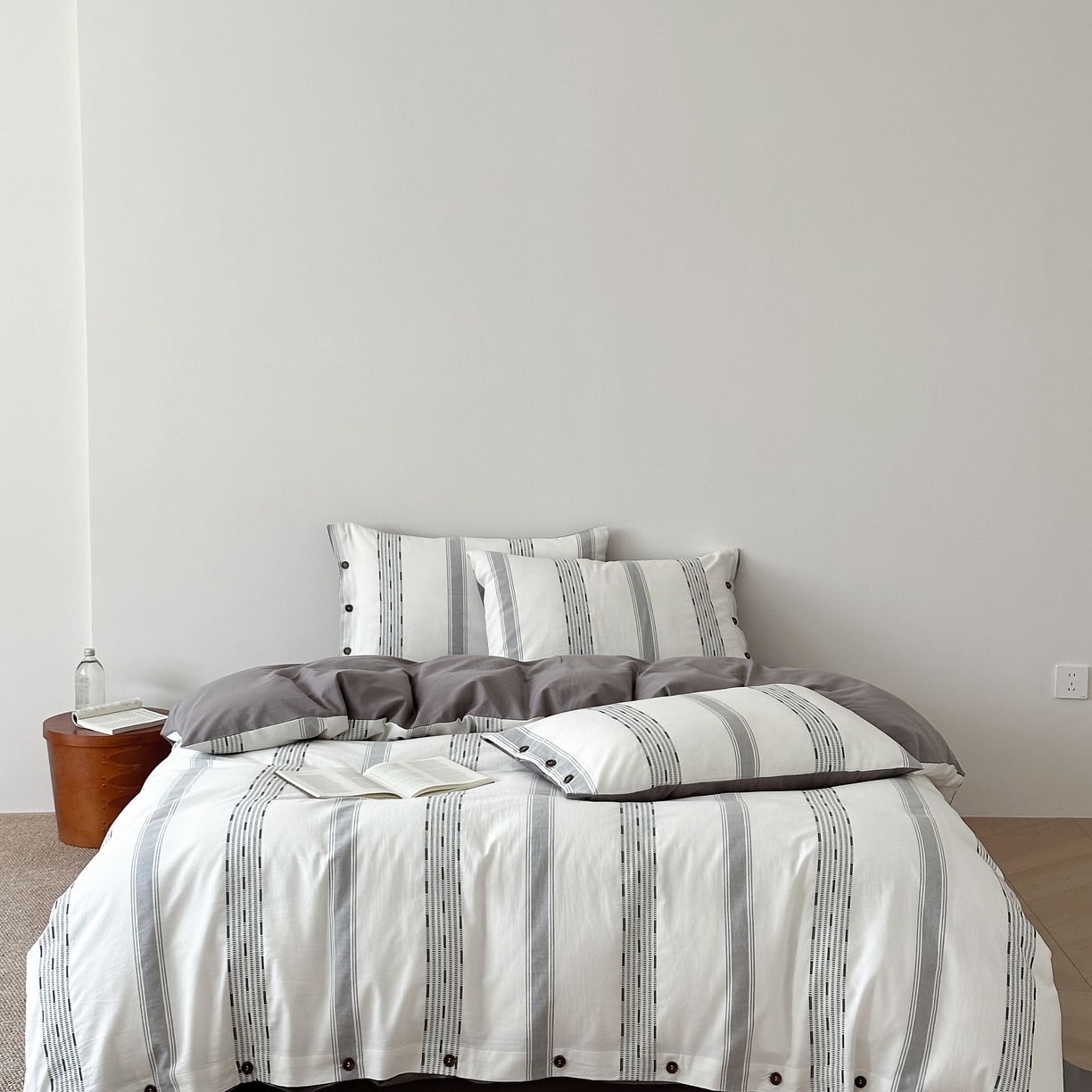 91家纺网 家纺一手货源 找家纺 （总）曼布缇 2025新款全棉色织提花水洗棉四件套套件（券后控价268/288,308起）