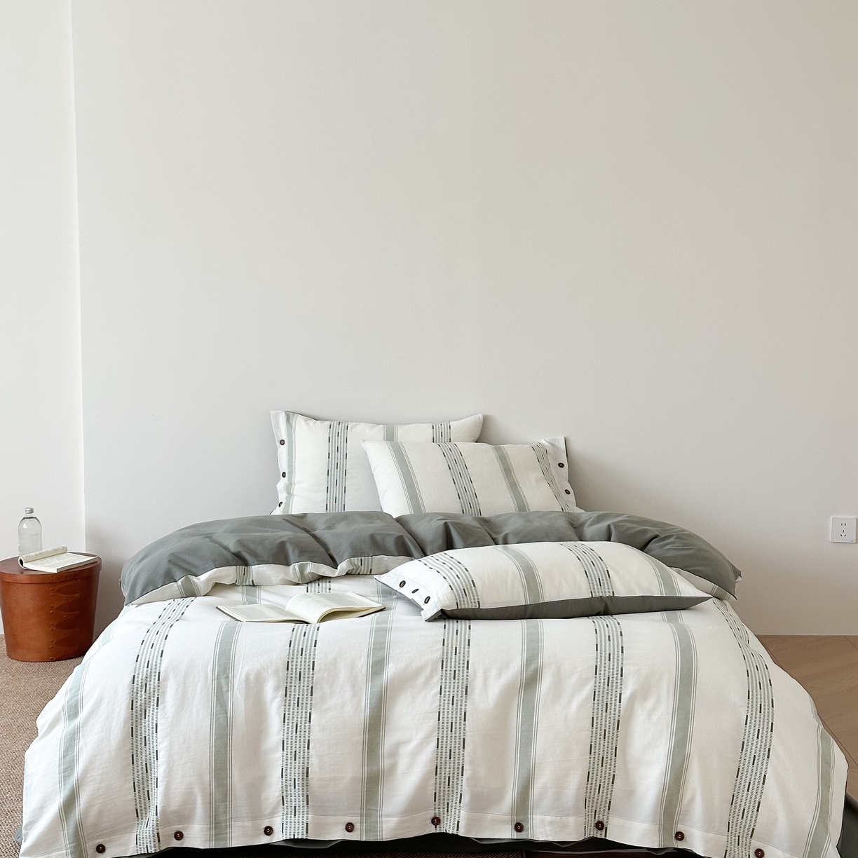 91家纺网 家纺一手货源 找家纺 （总）曼布缇 2025新款全棉色织提花水洗棉四件套套件（券后控价268/288,308起）