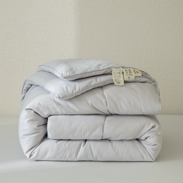 鸣升家纺 2025新款四季款全棉大豆被 菽菽木兰-灰