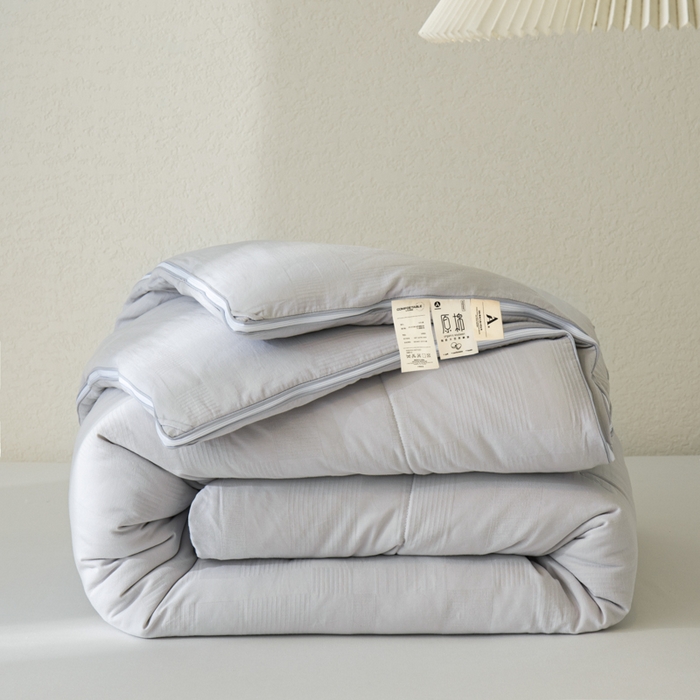 91家纺网 家纺一手货源 找家纺 鸣升家纺 2025新款全棉被子母被被子被芯四季款 菽菽木兰-灰