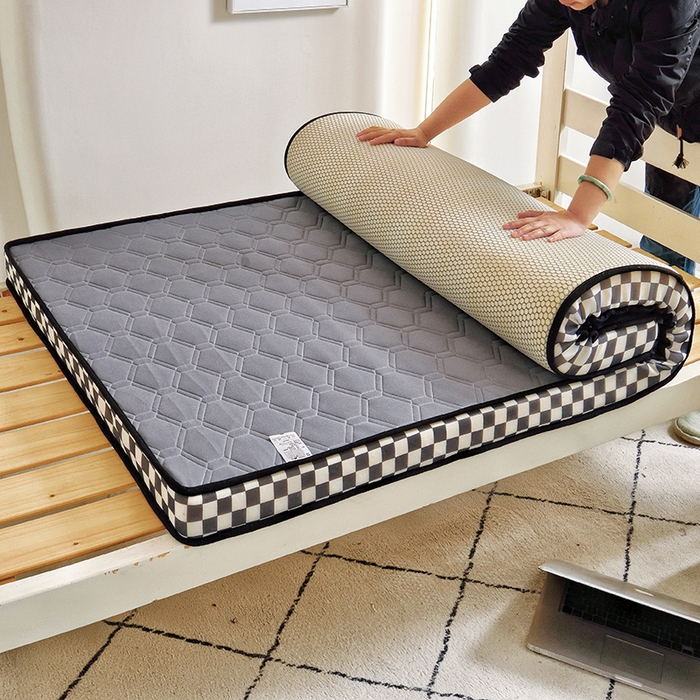 91家纺网 家纺一手货源 找家纺 （总）水妙家纺 2024新款学生宿舍上下铺乳胶记忆海绵床垫厚度9cm寝室超密回弹性好记忆海绵床垫