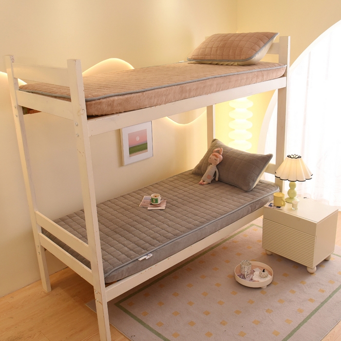 91家纺网 家纺一手货源 找家纺 （总）水妙家纺 2024新款加厚200克A类牛奶绒夹棉床笠纯色素色大学生宿舍床垫保护套学生上下铺