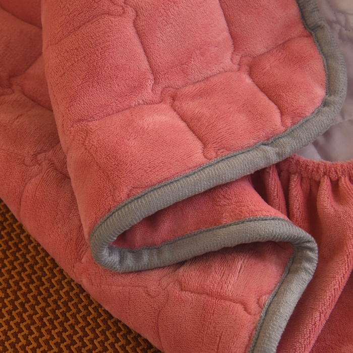 91家纺网 家纺一手货源 找家纺 （总）水妙家纺 2024新款加厚200克A类牛奶绒夹棉床笠纯色素色大学生宿舍床垫保护套学生上下铺