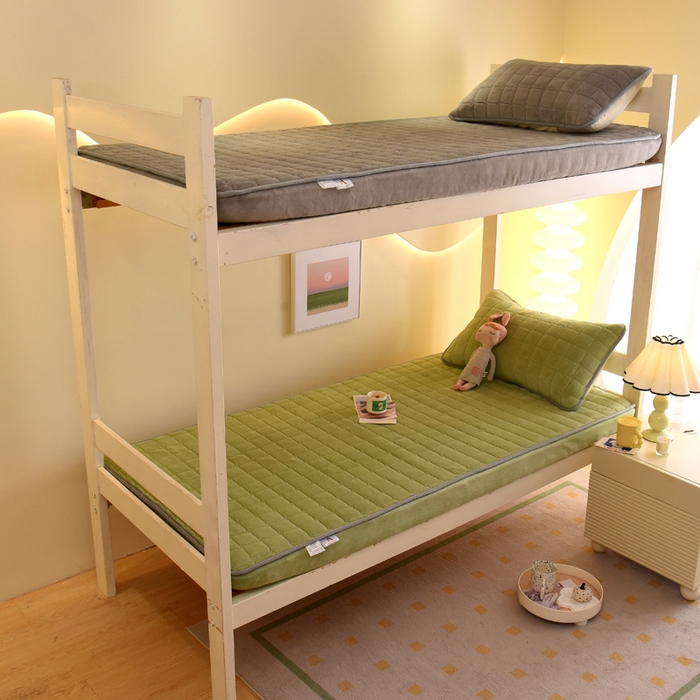 91家纺网 家纺一手货源 找家纺 （总）水妙家纺 2024新款加厚200克A类牛奶绒夹棉床笠纯色素色大学生宿舍床垫保护套学生上下铺