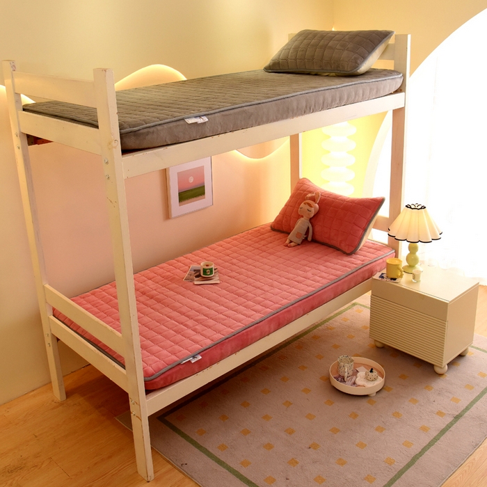 91家纺网 家纺一手货源 找家纺 （总）水妙家纺 2024新款加厚200克A类牛奶绒夹棉床笠纯色素色大学生宿舍床垫保护套学生上下铺