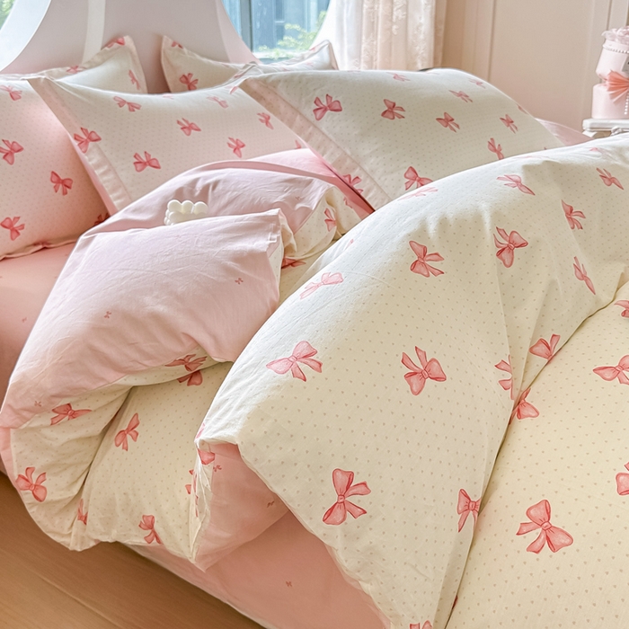 91家纺网 家纺一手货源 找家纺 芙绣家纺 2025新款A类全棉小清新印花单被套单枕套学生单品系列 芳华