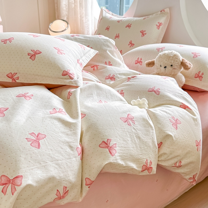 91家纺网 家纺一手货源 找家纺 芙绣家纺 2025新款A类全棉小清新印花单被套单枕套学生单品系列 芳华