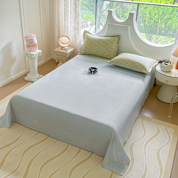 91家纺网 家纺一手货源 找家纺 芙绣家纺 2025新款A类全棉小清新印花单被套单枕套学生单品系列 花团锦簇