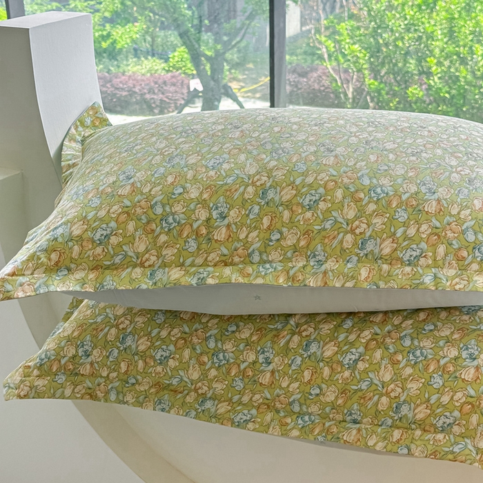 91家纺网 家纺一手货源 找家纺 芙绣家纺 2025新款A类全棉小清新印花单被套单枕套学生单品系列 花团锦簇