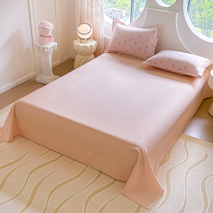 91家纺网 家纺一手货源 找家纺 芙绣家纺 2025新款A类全棉小清新印花单被套单枕套学生单品系列 满园春色