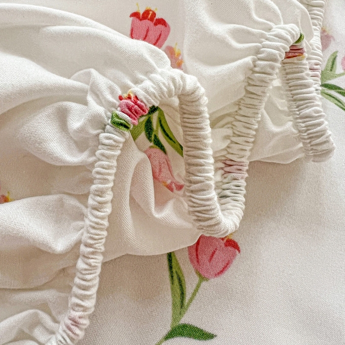 91家纺网 家纺一手货源 找家纺 （总）朵朵家纺 2025新款超柔水洗棉云感印花单床笠床垫保护套床笠（床垫保护套可定制尺寸 ）-场景三