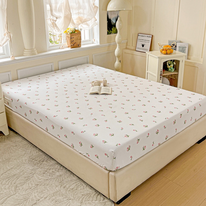 91家纺网 家纺一手货源 找家纺 （总）朵朵家纺 2025新款超柔水洗棉云感印花单床笠床垫保护套床笠（床垫保护套可定制尺寸 ）-场景三