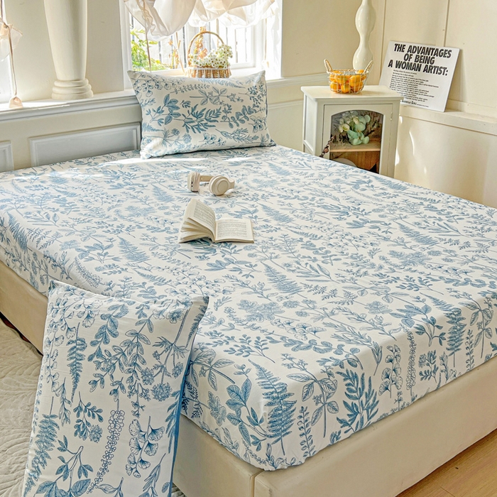 91家纺网 家纺一手货源 找家纺 （总）朵朵家纺 2025新款超柔水洗棉云感印花单床笠床垫保护套床笠（床垫保护套可定制尺寸 ）-场景三