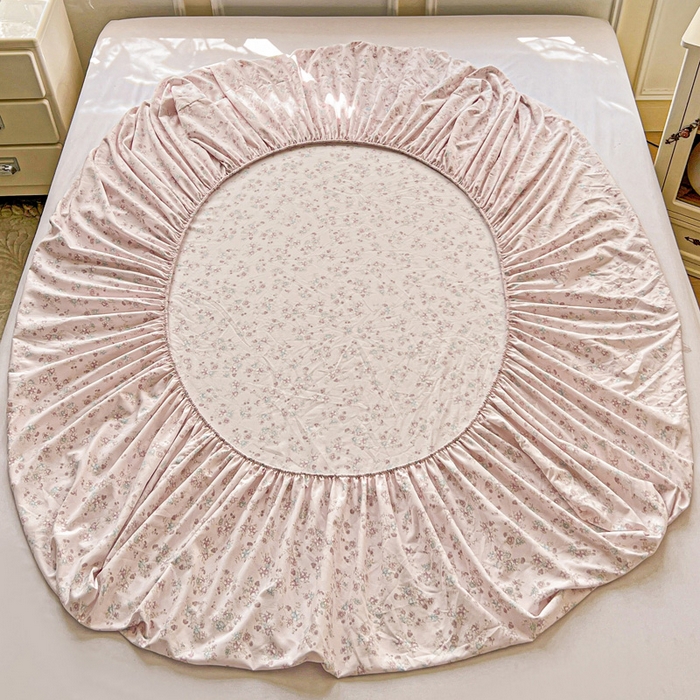 91家纺网 家纺一手货源 找家纺 朵朵家纺 2025新款超柔水洗棉云感印花单床笠床垫保护套床笠（床垫保护套可定制尺寸 ）-场景三 花梦