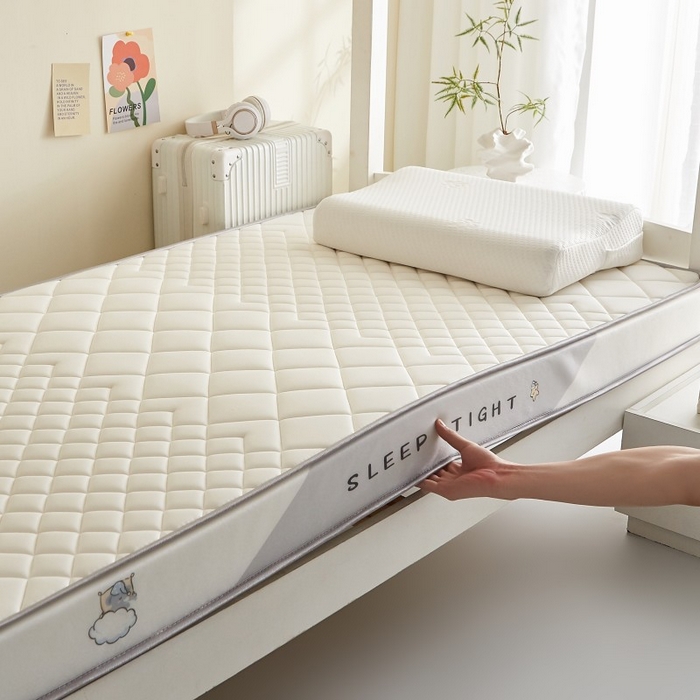 91家纺网 家纺一手货源 找家纺 （总）水妙家纺 2025年新款牛奶丝乳胶记忆海绵床垫厚度9cm学生宿舍上下铺加密海绵床垫回弹性好