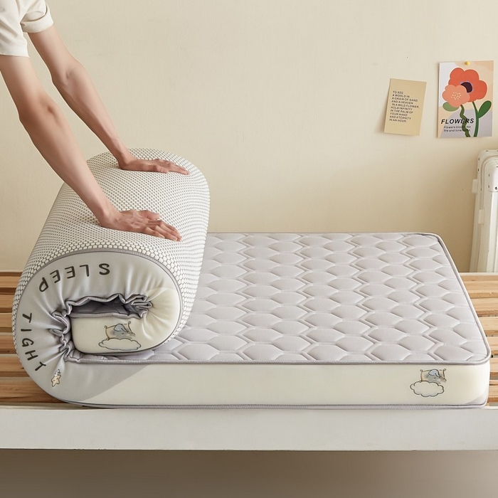 91家纺网 家纺一手货源 找家纺 （总）水妙家纺 2025年新款牛奶丝乳胶记忆海绵床垫厚度9cm学生宿舍上下铺加密海绵床垫回弹性好