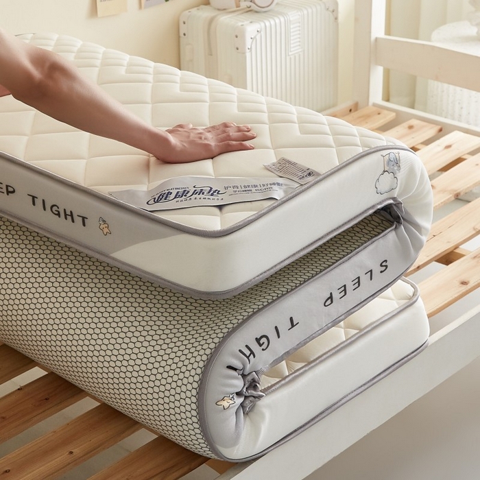 91家纺网 家纺一手货源 找家纺 （总）水妙家纺 2025年新款牛奶丝乳胶记忆海绵床垫厚度9cm学生宿舍上下铺加密海绵床垫回弹性好