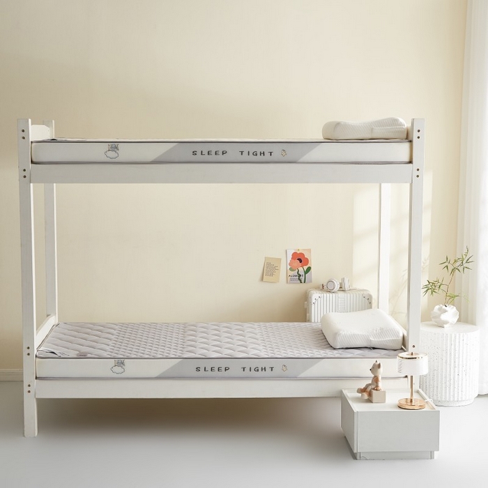 91家纺网 家纺一手货源 找家纺 水妙家纺 2025年新款牛奶丝乳胶记忆海绵床垫厚度9cm学生宿舍上下铺加密海绵床垫回弹性好 菱形格灰