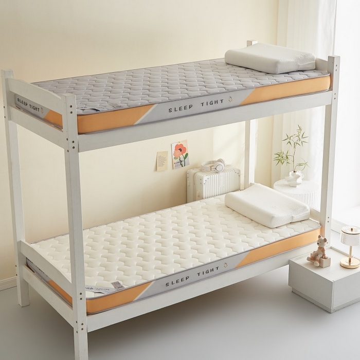 91家纺网 家纺一手货源 找家纺 水妙家纺 2025年新款牛奶丝乳胶记忆海绵床垫厚度9cm学生宿舍上下铺加密海绵床垫回弹性好 三角格白