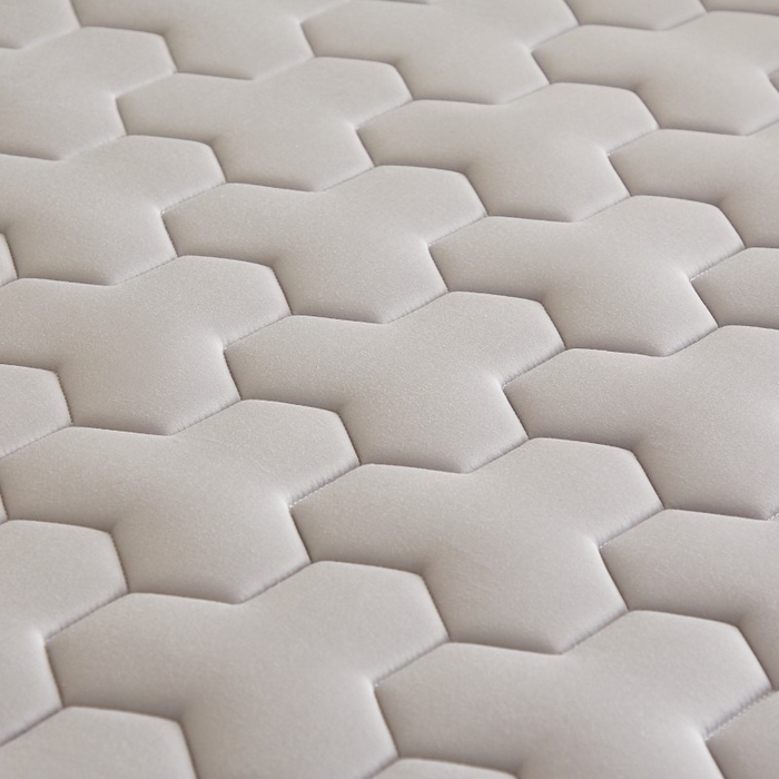 91家纺网 家纺一手货源 找家纺 水妙家纺 2025年新款牛奶丝乳胶记忆海绵床垫厚度9cm学生宿舍上下铺加密海绵床垫回弹性好 三角格灰