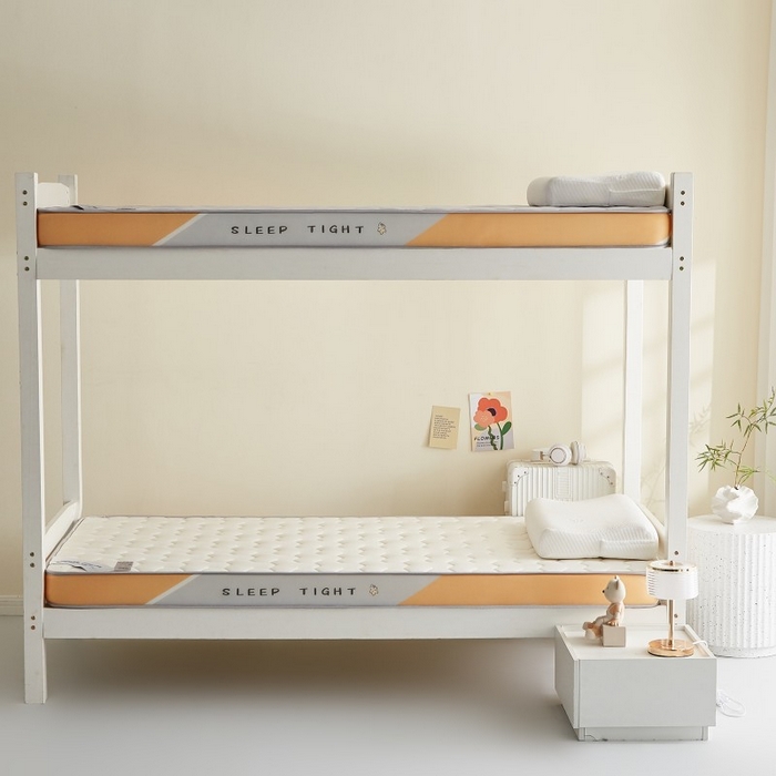 91家纺网 家纺一手货源 找家纺 水妙家纺 2025年新款牛奶丝乳胶记忆海绵床垫厚度9cm学生宿舍上下铺加密海绵床垫回弹性好 三角格白