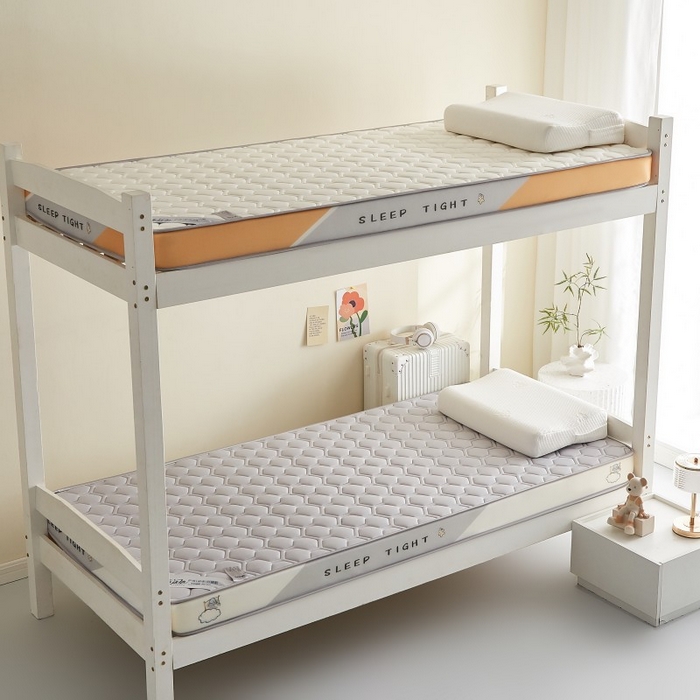 91家纺网 家纺一手货源 找家纺 水妙家纺 2025年新款牛奶丝乳胶记忆海绵床垫厚度9cm学生宿舍上下铺加密海绵床垫回弹性好 六边形灰